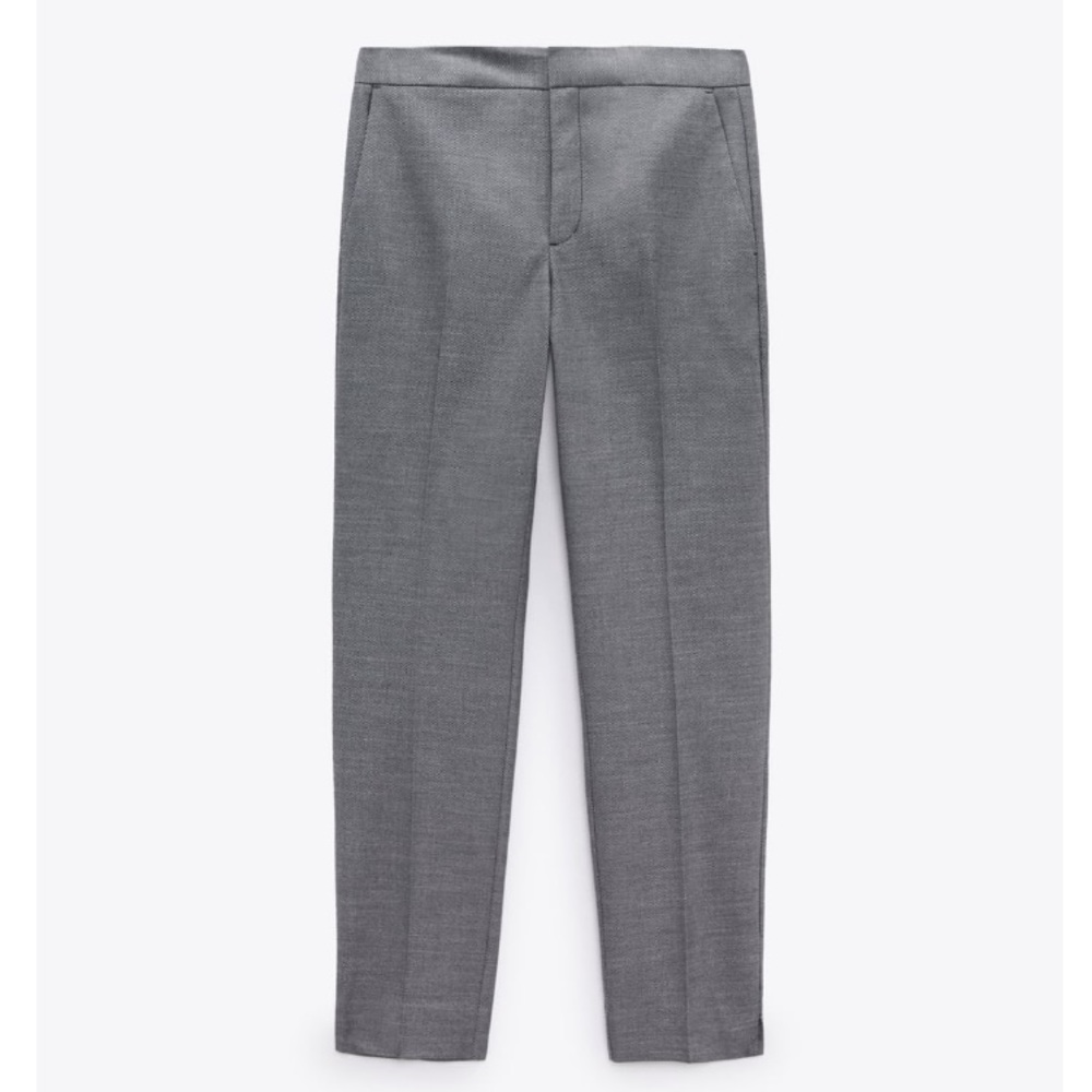 NEW! Zara SUIT SET Heathered Tailored Blazer and Cigarette Pants - Picture 6 of 16